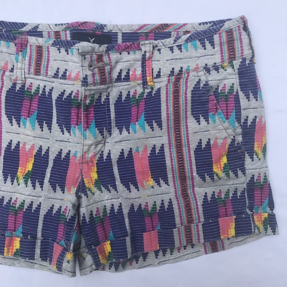 American Eagle Outfitters Pants - AEO colorful printed shorts with cuffed hem 218